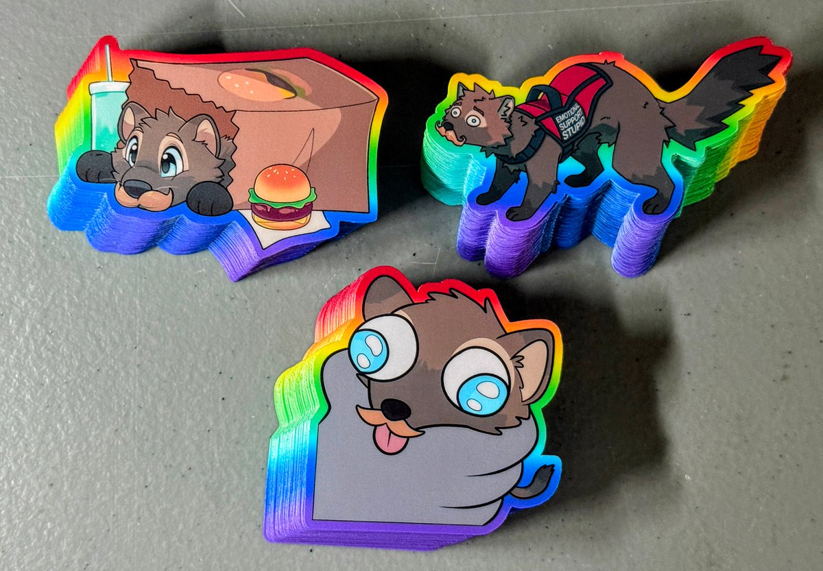 Pride Month is Here! 🌈🌈🌈

Get your stickers printed with a custom rainbow border for Free!!!

📩 DM me to commission: t.me/AlpineDeerWolf