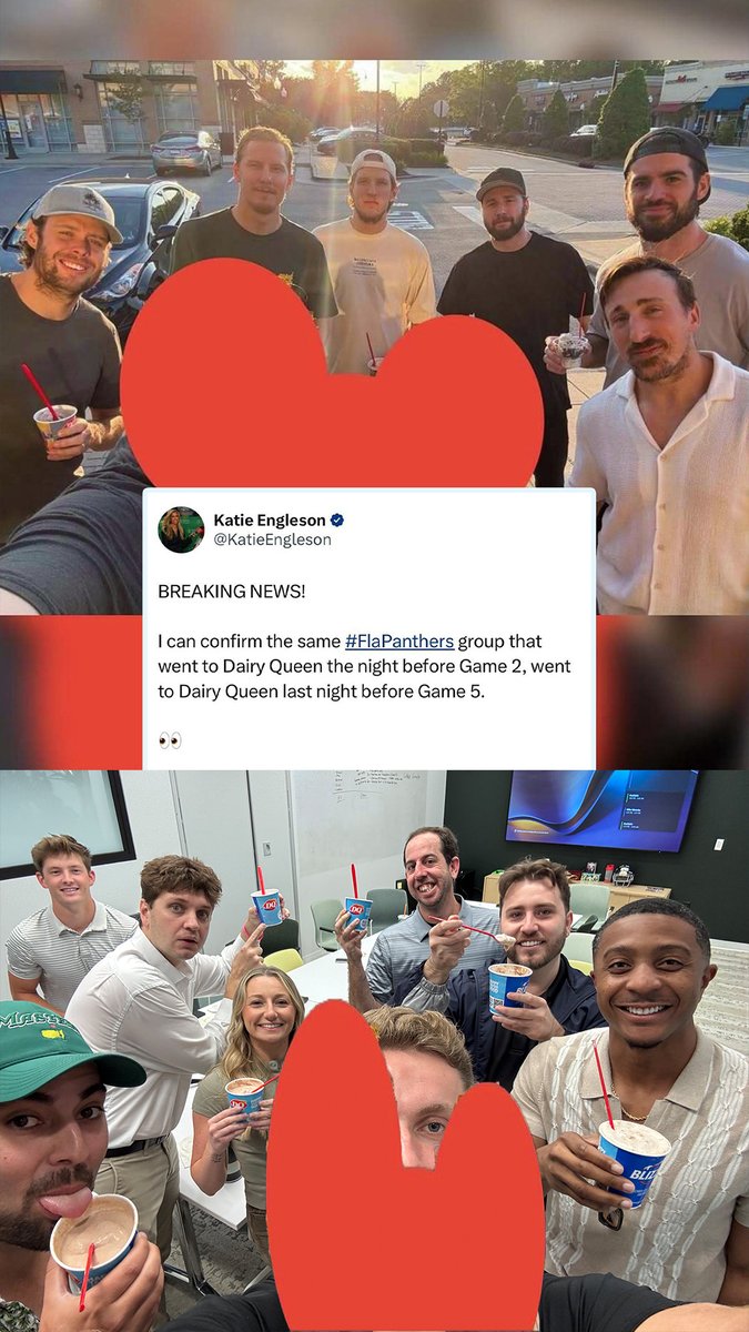 ESPN WEST PALM (106.3 FM) (@espnwestpalm) on Twitter photo We are excited for Game 1 of the #StanleyCupFinals so of course had to celebrate Panthers style with some <a href="/DairyQueen/">Dairy Queen</a>.
<a href="/FlaPanthers/">Florida Panthers</a> We are excited for Game 1 of the #StanleyCupFinals so of course had to celebrate Panthers style with some <a href="/DairyQueen/">Dairy Queen</a>.
<a href="/FlaPanthers/">Florida Panthers</a>
