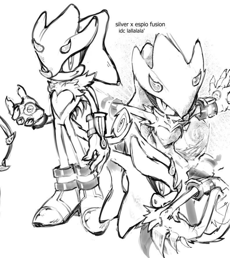 SILVER AND ESPIO FUSION BLEHH (this kinda counts as espilver heh... HAPPY PTIDE🌈)