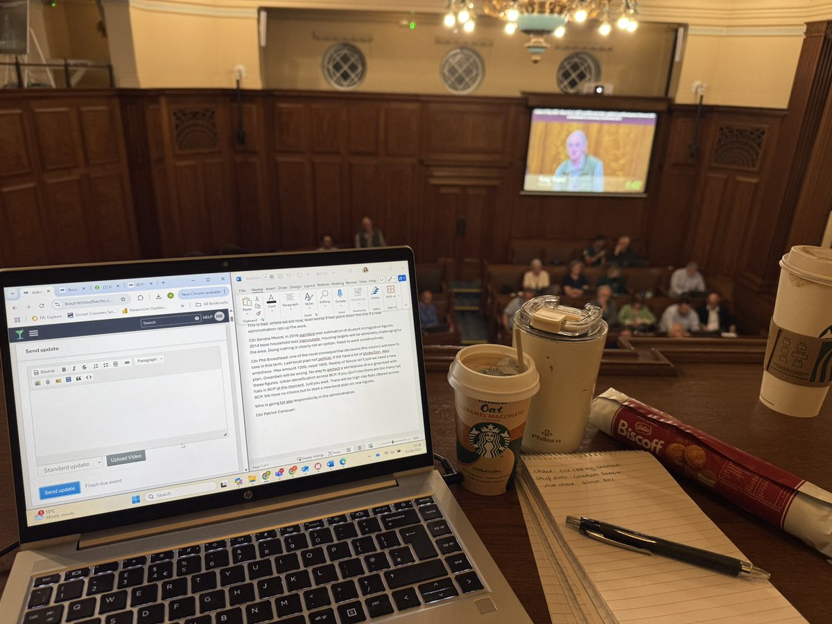 Hannah Knight (@hknightecho) on Twitter photo Coffee and biscuits are essential for tonight’s shift covering BCP Council’s full meeting.
Follow our live coverage here: bournemouthecho.co.uk/news/25212428.…
<a href="/Bournemouthecho/">Bournemouth Echo</a> Coffee and biscuits are essential for tonight’s shift covering BCP Council’s full meeting.
Follow our live coverage here: bournemouthecho.co.uk/news/25212428.…
<a href="/Bournemouthecho/">Bournemouth Echo</a>