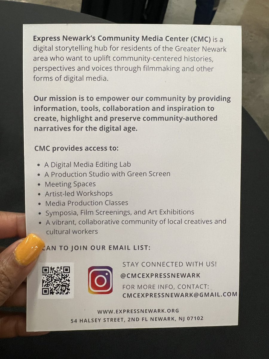 Flyer dump! Checkout film/tv/entertainment related resources and events happening in Newark