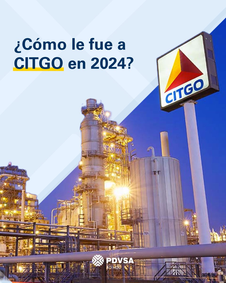 Durante 2024, nuestra filial en EE.UU. demostró que una gestión profesional y responsable sí es posible.

A pesar de que el 2024 presentó condiciones de mercado menos favorables que años anteriores, CITGO generó $305 millones en utilidades netas, con una operación sólida y