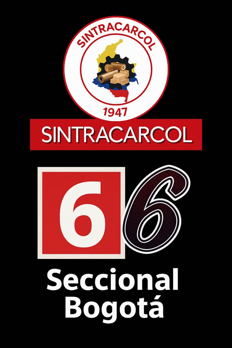 SINTRACARCOL (1947) (@sintracarcol) on Twitter photo <a href="/Sintracarcol/">SINTRACARCOL (1947)</a> #Bogota 6️⃣6️⃣ años de existencia.
<a href="/Sintracarcol/">SINTRACARCOL (1947)</a> 7️⃣8️⃣ años de lucha por la dignidad de la clase obrera.
Trabajamos para fortalecer el movimiento sindical en #Colombia🇨🇴.
Súmate al Sindicato ❗ <a href="/Sintracarcol/">SINTRACARCOL (1947)</a> #Bogota 6️⃣6️⃣ años de existencia.
<a href="/Sintracarcol/">SINTRACARCOL (1947)</a> 7️⃣8️⃣ años de lucha por la dignidad de la clase obrera.
Trabajamos para fortalecer el movimiento sindical en #Colombia🇨🇴.
Súmate al Sindicato ❗