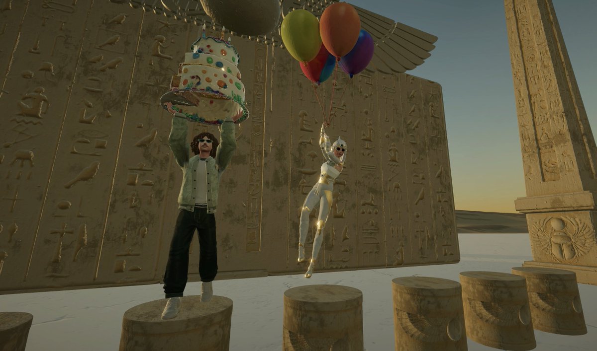 iraxlab's tweet image. Happy Birthday dear @zxzynl! 🎉
So lovely celebrating with you for the second year in @Spatial_io — thank you for the beautiful POAP! ✨💖
#iraxlab #SpatianGuide #Irule02 #Metaverse #Spatial #SwiftyBirthday #POAP