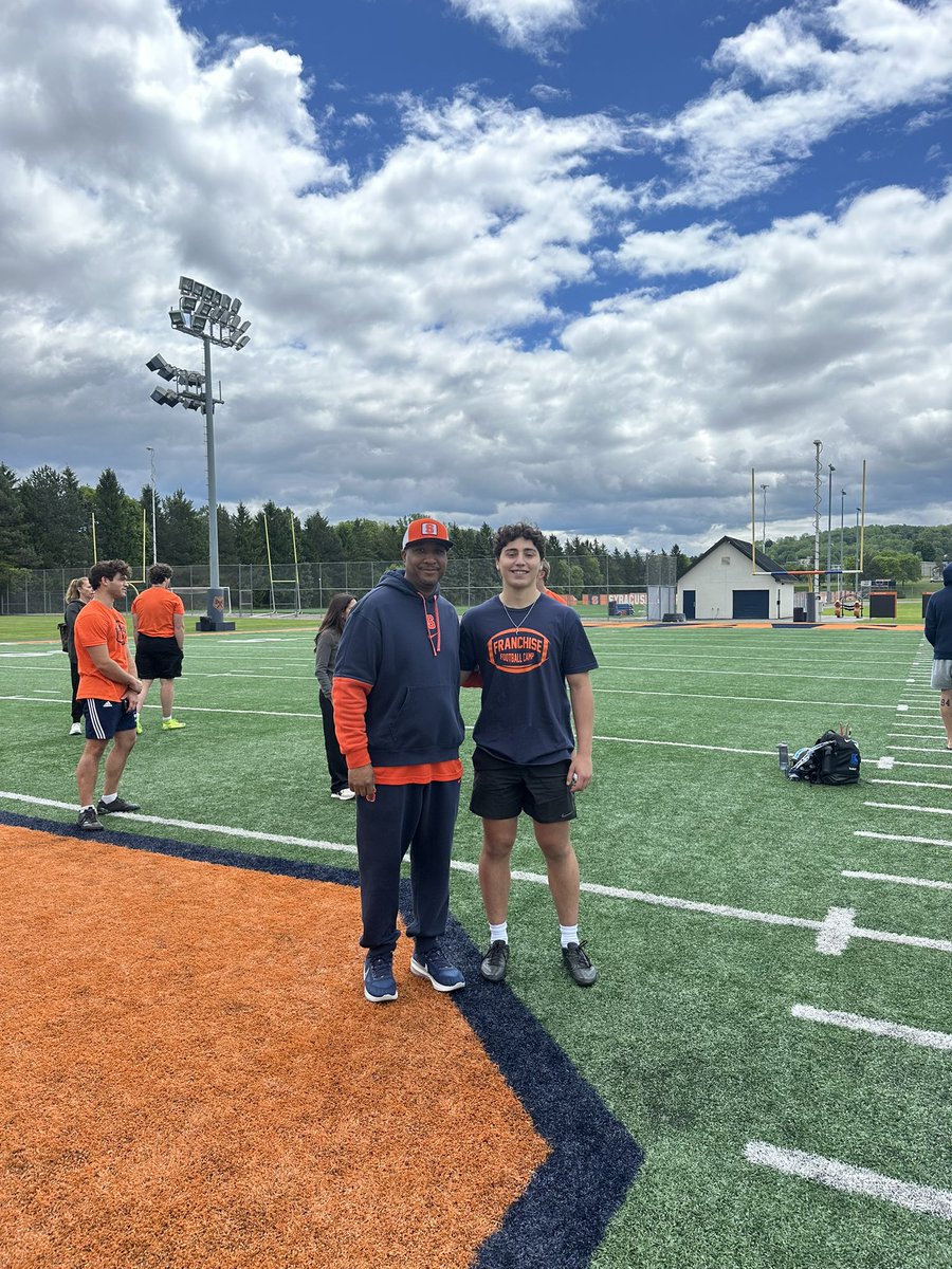 MikoMarano2026's tweet photo. Had a great time @CuseFootball this weekend. Huge thanks to coaches @FranBrownCuse, @RickyBrumfield and @CoachWCoale for the invite to camp and the long 1on1 talks afterwards. Can’t wait to be back on campus. Excited for what’s next.#DART

-Made finals in all 3
- 2 consecutive punts from comp

@DanOrnerKicking @coachmeeds444 @CoachKevinAvery