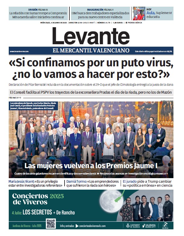 Levante-EMV (@levante_emv) on Twitter photo 🗞️¡Buenas noches! Esta es nuestra portada de mañana, miércoles 4 de junio. Sigue toda la información en 👉levante-emv.com 🗞️¡Buenas noches! Esta es nuestra portada de mañana, miércoles 4 de junio. Sigue toda la información en 👉levante-emv.com