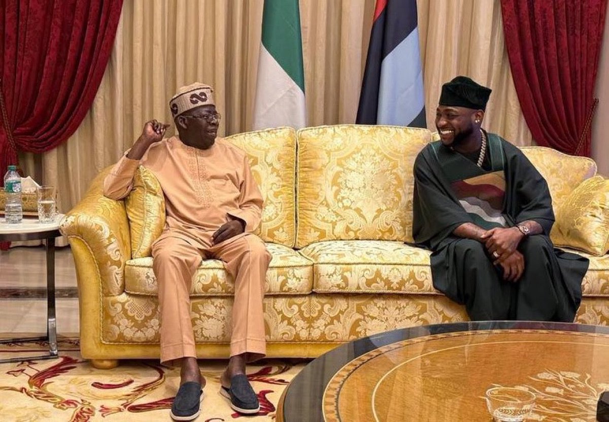 Davido &amp; President Tinubu in his house in Lagos.
