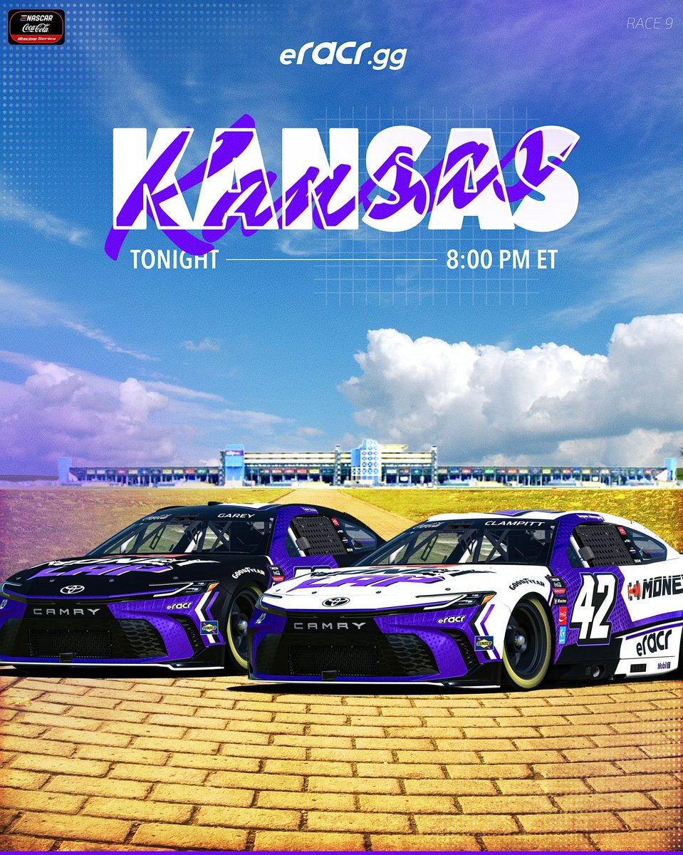 eRacr.gg (@eracr_gg) on Twitter photo eNASCAR, eRacr, eKANSAS.
e.
8PM ET enascar.com/live
<a href="/LoganClampitt_/">Logan Clampitt</a> | <a href="/TGarey26/">Dr.iRacing PHD</a> | <a href="/iRacing/">iRacing</a> | <a href="/ENASCARGG/">ENASCAR</a> | <a href="/themoneylap/">The Money Lap</a> | #eCCIS | #eNASCAR eNASCAR, eRacr, eKANSAS.
e.
8PM ET enascar.com/live
<a href="/LoganClampitt_/">Logan Clampitt</a> | <a href="/TGarey26/">Dr.iRacing PHD</a> | <a href="/iRacing/">iRacing</a> | <a href="/ENASCARGG/">ENASCAR</a> | <a href="/themoneylap/">The Money Lap</a> | #eCCIS | #eNASCAR