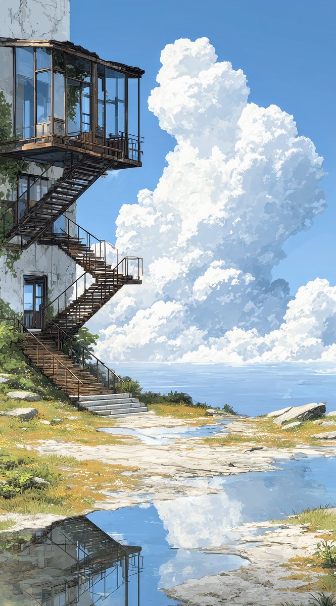 Basil_Pepper's tweet image. Peaceful seaside morning walk