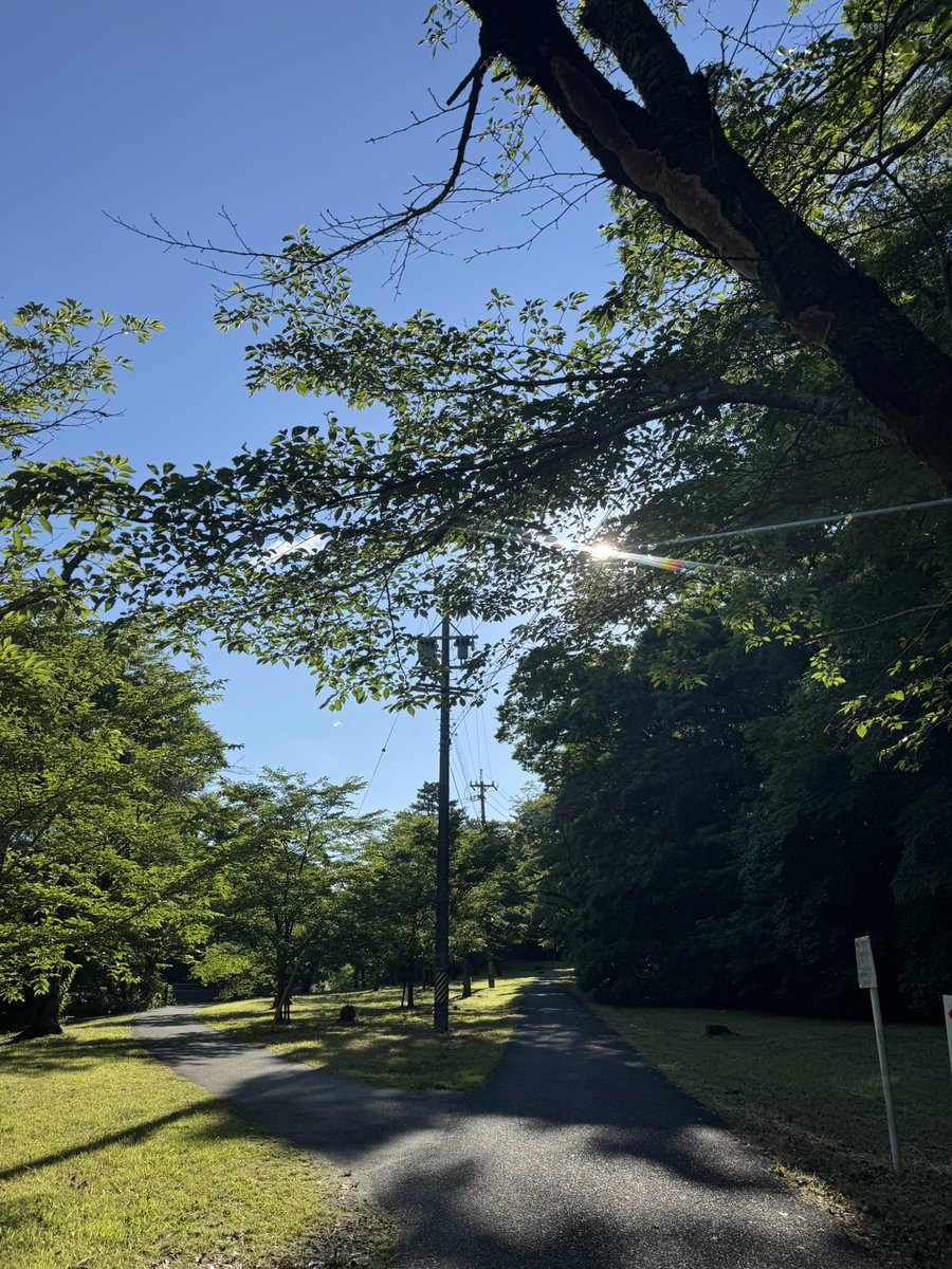 この時間でもう暑い‼️