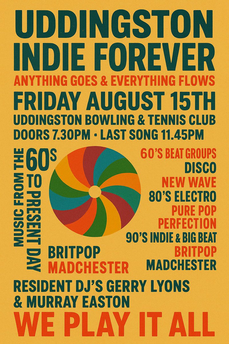 TICKETS ON SALE NOW via Eventbrite 

We are back!

We started off as an indie night, and while independent and alternative music is at the heart of our nights, we play absolutely anything we love from the 60's to present day - anything goes and everything flows ❤️