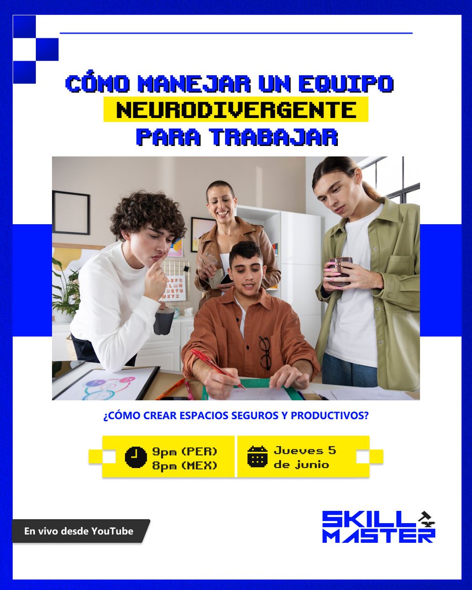 Hablemos de liderazgo, inclusión real y qué puedes hacer (sin tener un gran presupuesto) para mejorar la comunicación y colaboración en tu equipo.
Este jueves en YouTube.

#Neurodivergencia #GameDev #PodcastDev #SkillmasterPodcast #Liderazgo <a href="/ohekate/">Ekate Oh!</a> <a href="/BorisSdK/">Boris SdK | Game Dev</a>