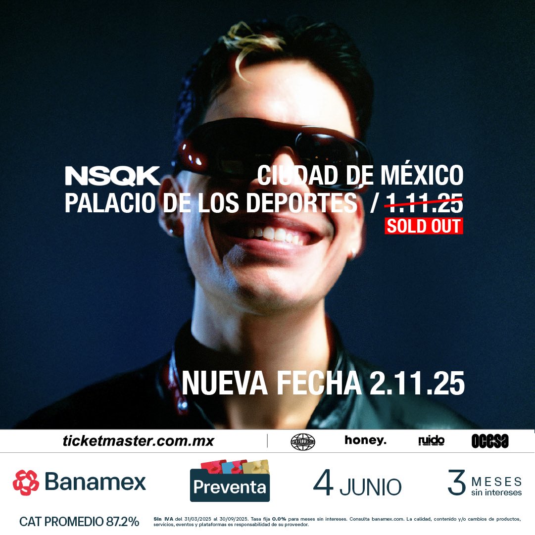 nsqkk's tweet photo. te escucho cdmx 

segunda fecha palacio 💙

preventa mañana 11am https://t.co/k9ixEMa3vL
