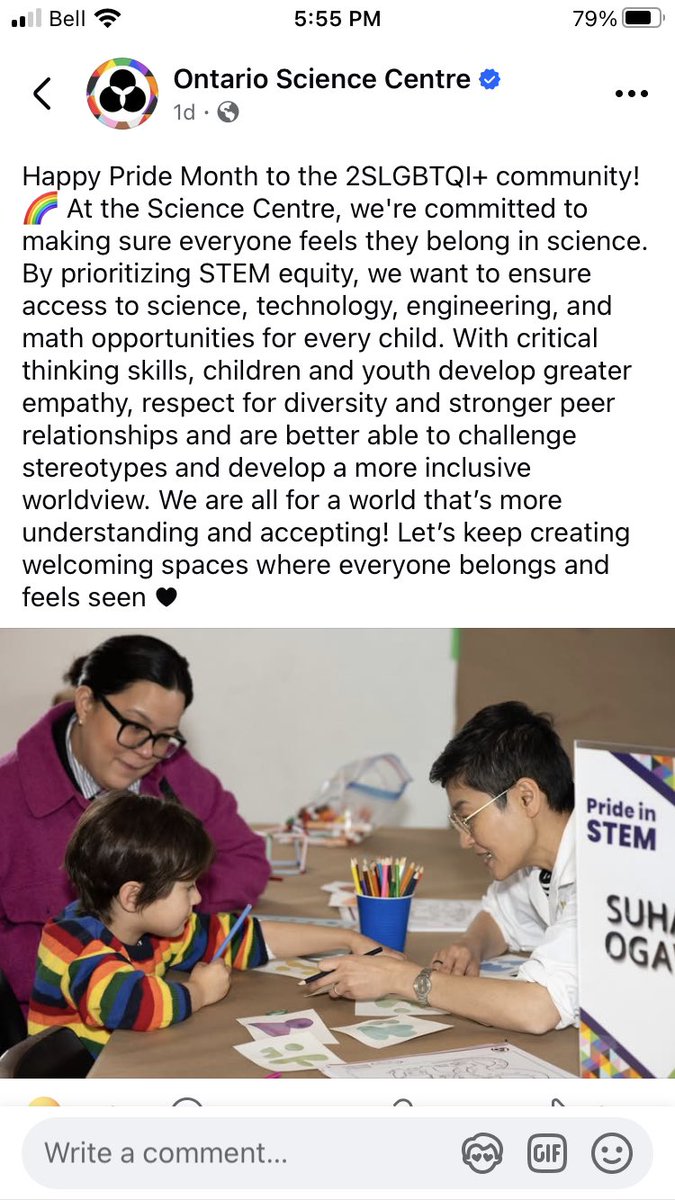 RobGosse1's tweet image. Facebook post from @OntScienceCtr claiming they’re ‘ensuring access to STEM’ and ‘creating welcoming spaces’.

Your board locked the public out of our OSC due to political pressure.

How about opening the ‘welcoming space’ at 770 Don Mills?

#SaveOntarioScienceCentre #SaveOSC