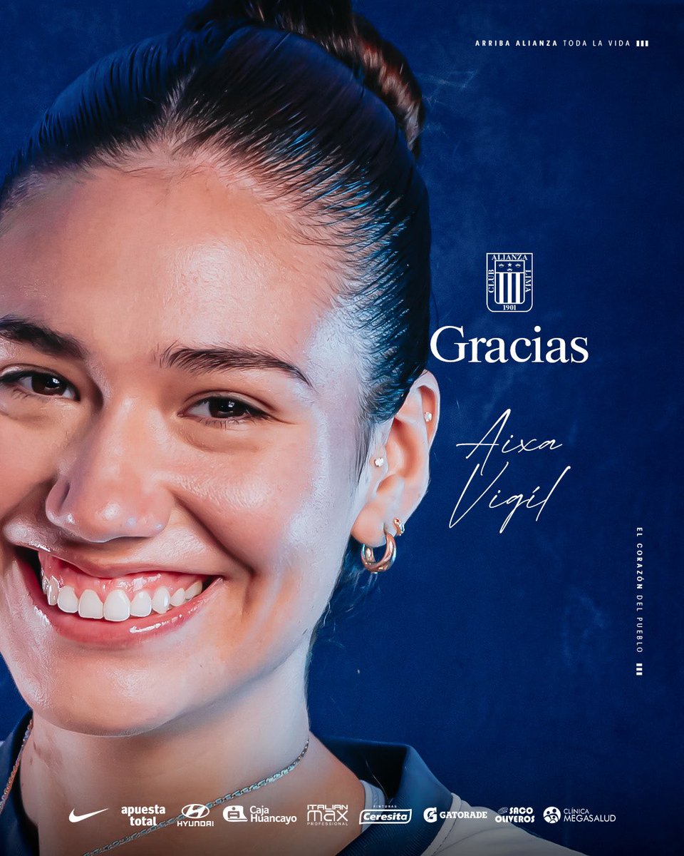 ¡𝑮𝒓𝒂𝒄𝒊𝒂𝒔 𝒑𝒐𝒓 𝒕𝒐𝒅𝒐, 𝑨𝒊𝒙𝒂! 💙

Con disciplina, entrega y corazón, formaste parte del equipo que devolvió a Alianza Lima a lo más alto. 

Hoy tomas otro rumbo, pero lo vivido con esta camiseta nunca se olvida. 👏🏾⚪️🔵

¡𝑮𝒓𝒂𝒄𝒊𝒂𝒔, 𝒃𝒊𝒄𝒂𝒎𝒑𝒆𝒐𝒏𝒂! 🏆🏆
