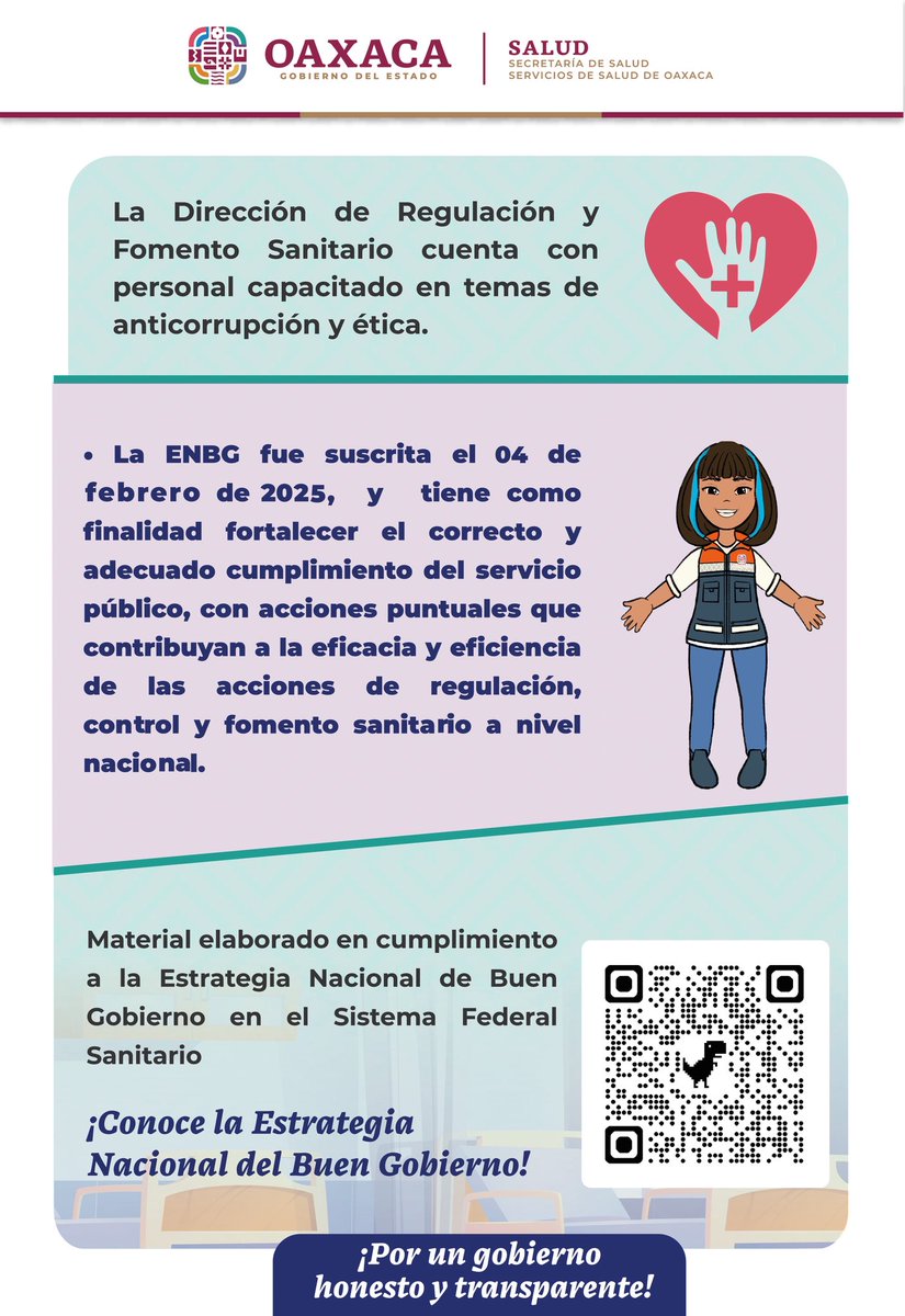 ✅ ¡Conoce la Estrategia Nacional de Buen Gobierno!
📅 Suscrita el 4 de febrero de 2025.

👩‍⚕️🛡️ En el Sistema Federal Sanitario, esta estrategia impulsa mejores prácticas en regulación, control y fomento sanitario a nivel nacional, promoviendo el bienestar de todas y todos.