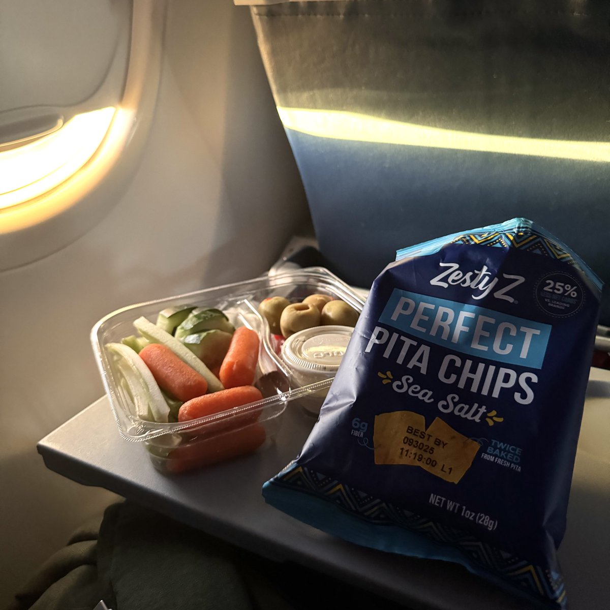 So you didn’t get that upgrade to first class… at least your airport veggie and hummus tray did