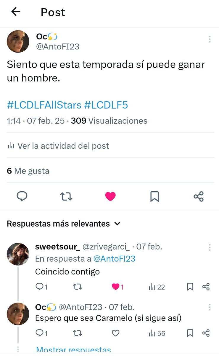 3 días después de que comenzara el reality  ya supe que Caramelo tenía todas las de ganar 🥲

El fluuuu no se puede negar ✨✨

#LCDLFAllStars