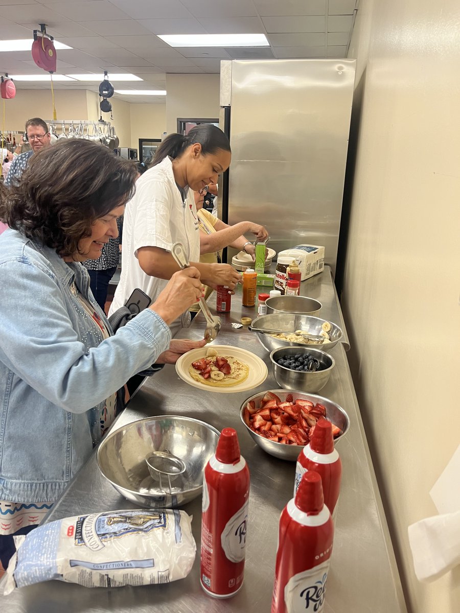 We made crepes!!!  THANK YOU <a href="/Terry_Rangers/">Terry High School - Lamar CISD</a> for letting us use your campus today - it was a great day! #langchat
