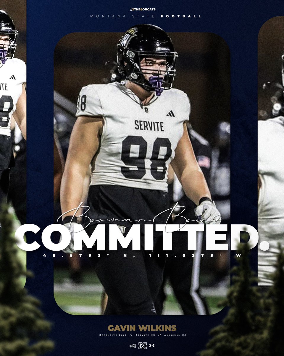 AG2G I’m BLESSED to announce I’m 100% COMMITTED to Montana State University! Go Bobcats! 😼🌲

Thank you to all the MSU Coaches. Thank you to my Family, Coaches, Teammates, and Friends!  I am beyond blessed for this opportunity!

<a href="/CoachSmith59/">Matthew Smith</a> <a href="/bvigen/">Brent Vigen</a> <a href="/coach_sterbick/">Pete Sterbick</a> <a href="/C_Arbizzani/">Chandler Arbizzani</a>
