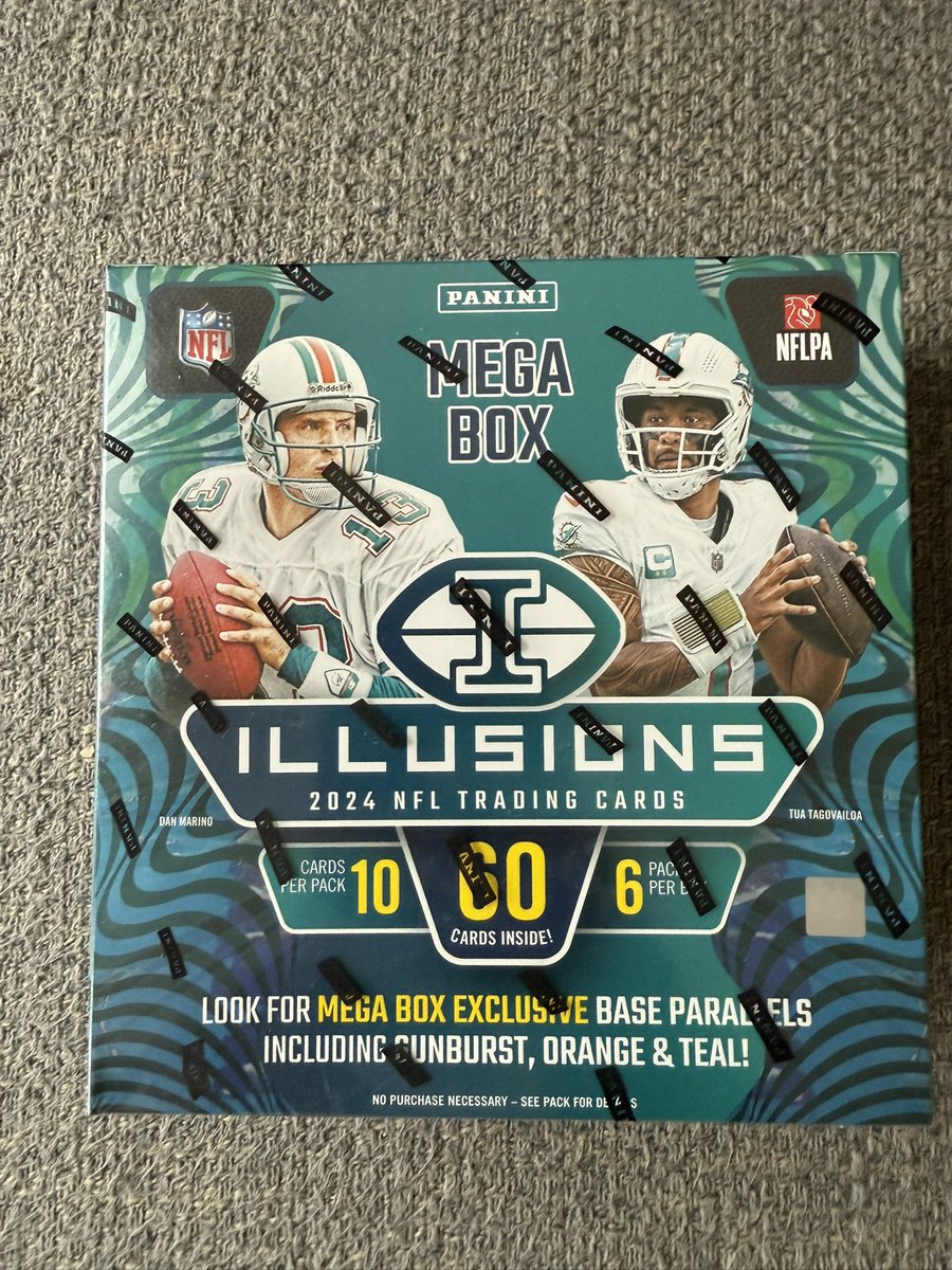 TheHobby247's tweet image. We numbered /299 this 2024 #NFL Illusions Megabox &amp;amp; we’re shipping it for FREE to the 1st follower who guesses what number it is! 

Only one guess per page &amp;amp; must be following @MYOHMYCards to win 🤝 #TheHobby