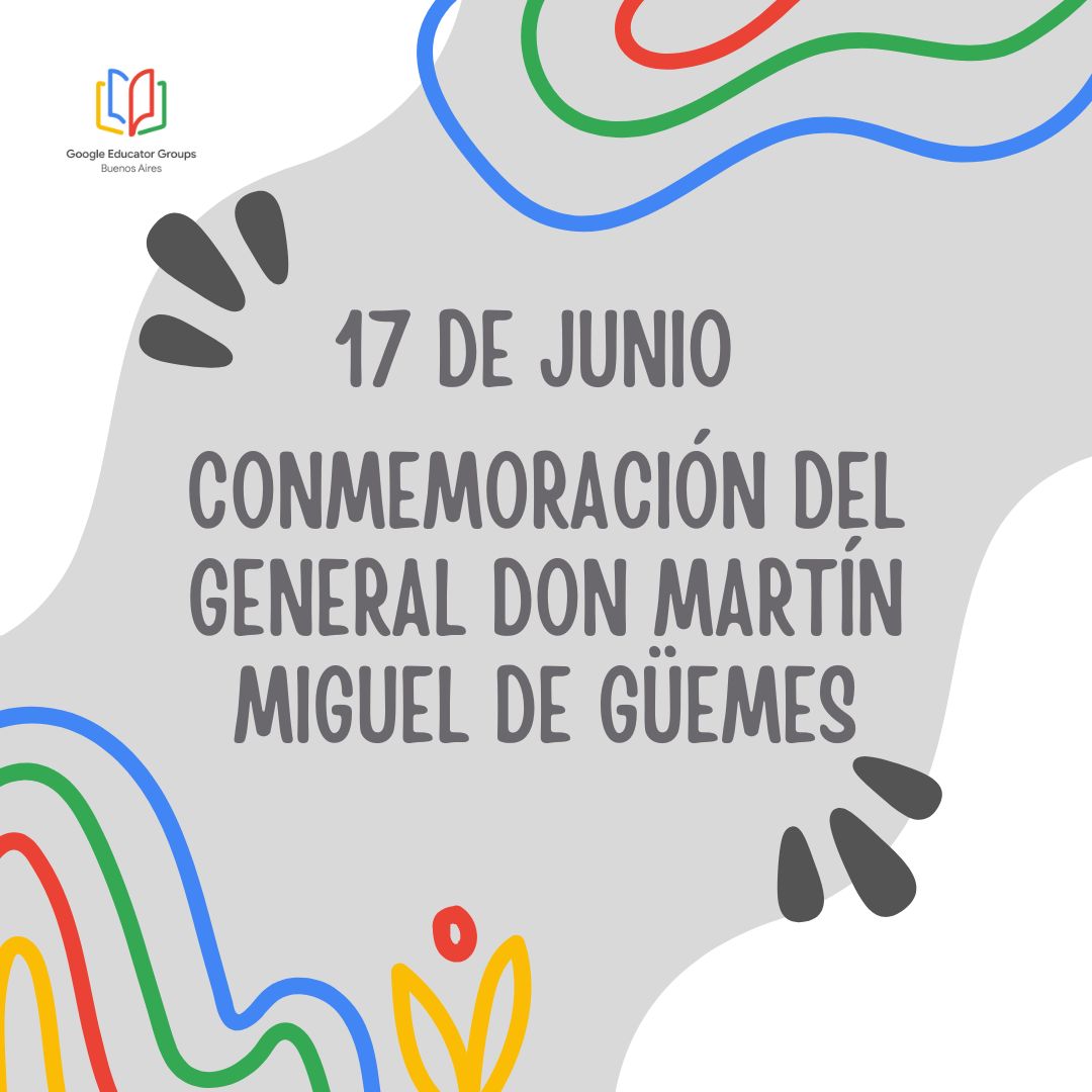 GEG Buenos Aires (@gegbuenosaires) on Twitter photo Día Nacional de la Libertad Latinoamericana, una fecha de profundo sentido histórico que marca el paso a la inmortalidad del Gral. Güemes, político y militar argentino y uno de los héroes más destacados de nuestra independencia.
<a href="/GoogleForEdu/">Google for Education</a> <a href="/GegProgram/">Google Educator Groups</a> <a href="/GEGHispano/">GEG Hispanoamérica</a> <a href="/GlobalGEG/">Global GEG</a> Día Nacional de la Libertad Latinoamericana, una fecha de profundo sentido histórico que marca el paso a la inmortalidad del Gral. Güemes, político y militar argentino y uno de los héroes más destacados de nuestra independencia.
<a href="/GoogleForEdu/">Google for Education</a> <a href="/GegProgram/">Google Educator Groups</a> <a href="/GEGHispano/">GEG Hispanoamérica</a> <a href="/GlobalGEG/">Global GEG</a>