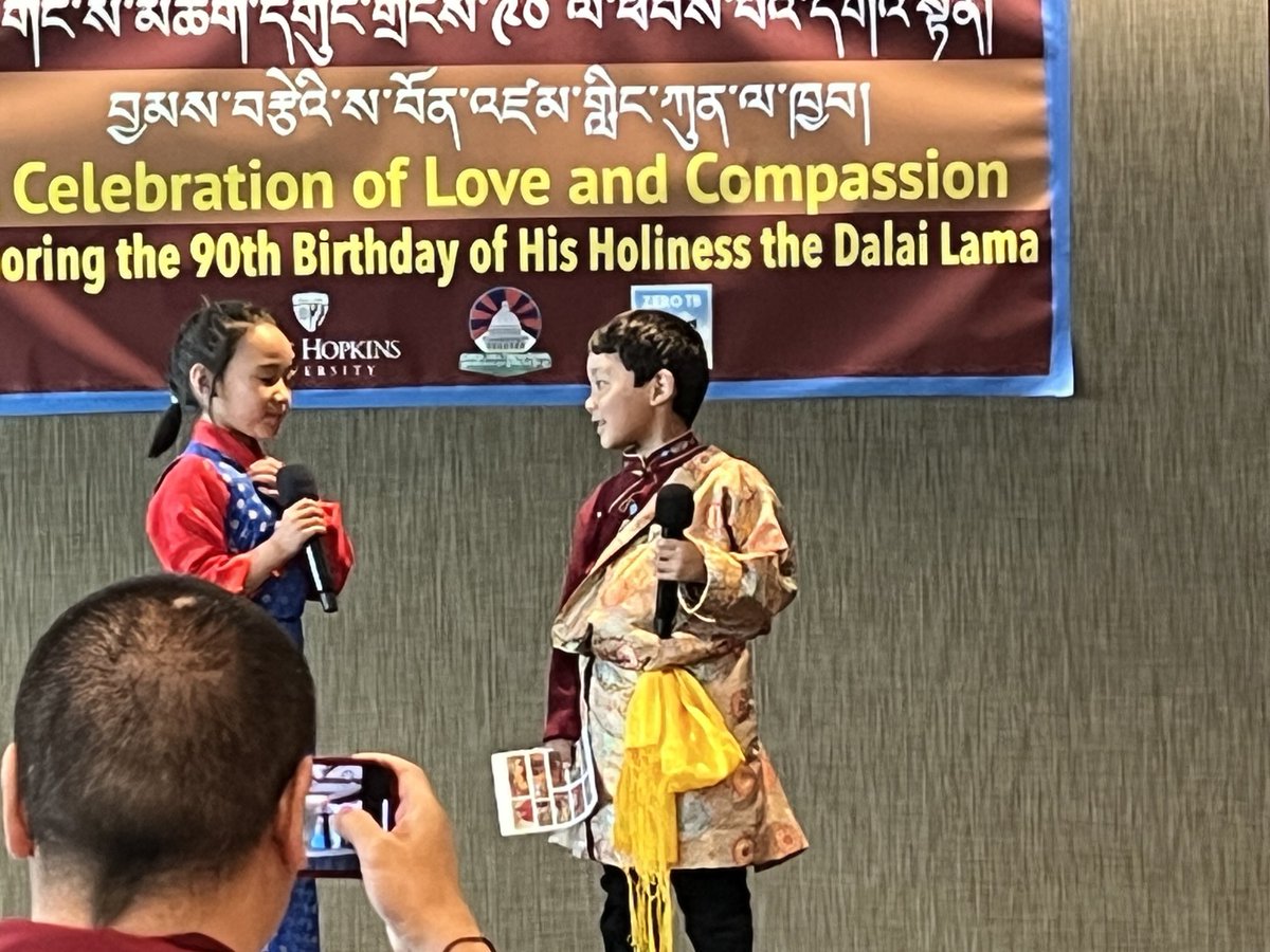 Had the pleasure of attending a very wholesome celebration of HH the #DalaiLama’s 90th birthday by CATA weekend school and Johns Hopkins Univ in #WashingtonDC on June 1. Gyalwang Karmapa had sent a special message through poem