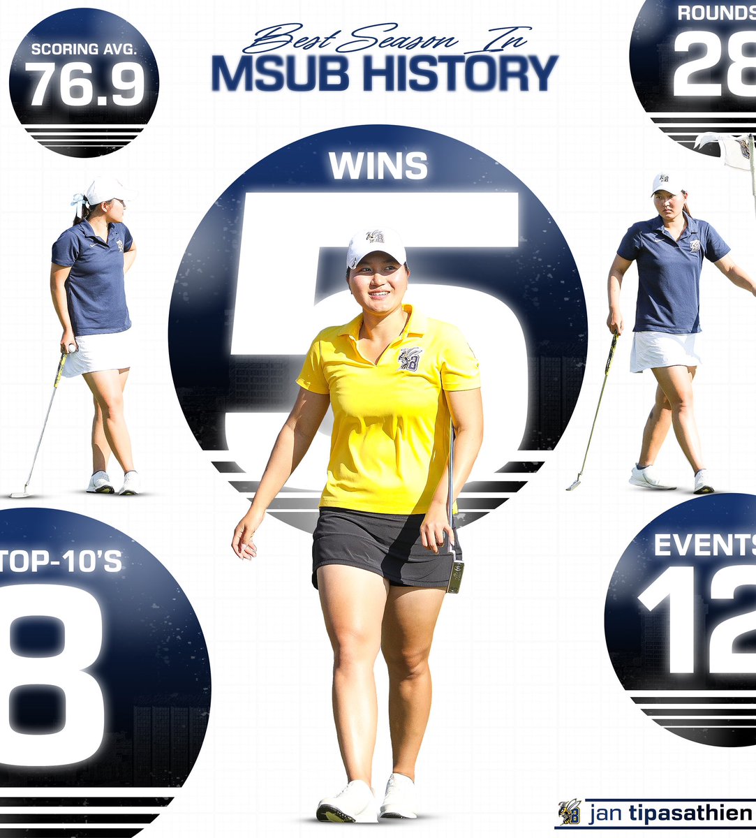 Jan’s 2024-25 resume is second to none🥇

- Most wins in a season (5)
- Most top 10 finishes (8)
- Lowest scoring average ever (76.9)
- Most events played (12)
- Most rounds played (28)
- T-1st lowest round recorded (70(-2))

#msubsports | #msubgolf