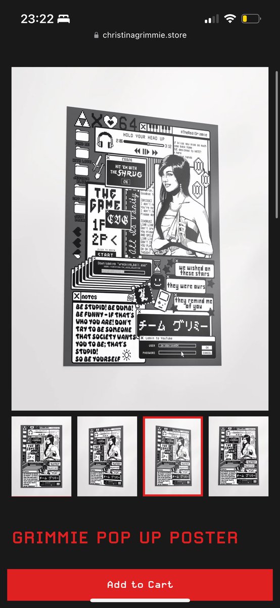 one of my favorite designs i’ve ever done has hit the store 🖤 christinagrimmie.store