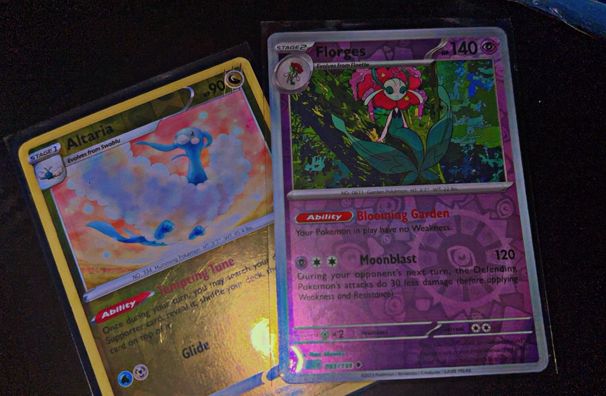 Since Pokemon cards are so hard to find I had to buy these at GameStop 

But my very first two cards 🩷
