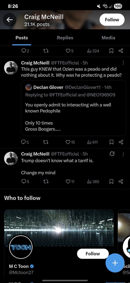 DeclanGlover11's tweet image. This is the how Globers react when they get caught in conversations and debates with a guy who is one of them
One of the Globers turns out to be fucking Kids...
Craig interacts with him 10 times.
Then tries to blame me
I never spoken to him ever
He is a Glober lie you Craig