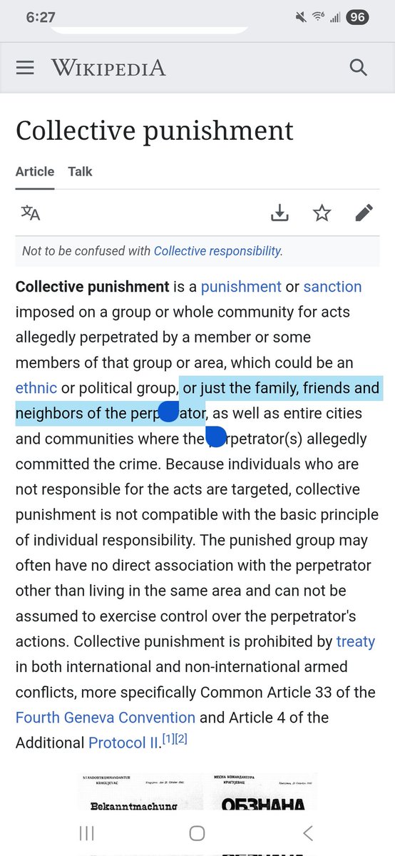 Collective punishment an extra-legal method of repression used by dictatorships. It is a pre-modern notion that violates international law. Trump is taking a page from Israel.
