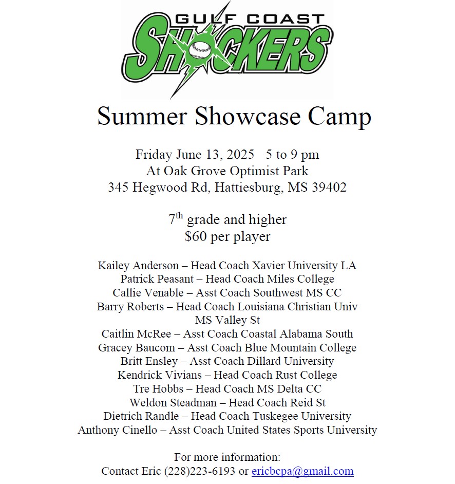 Players do not have to be on a team in the showcase to attend the camp.