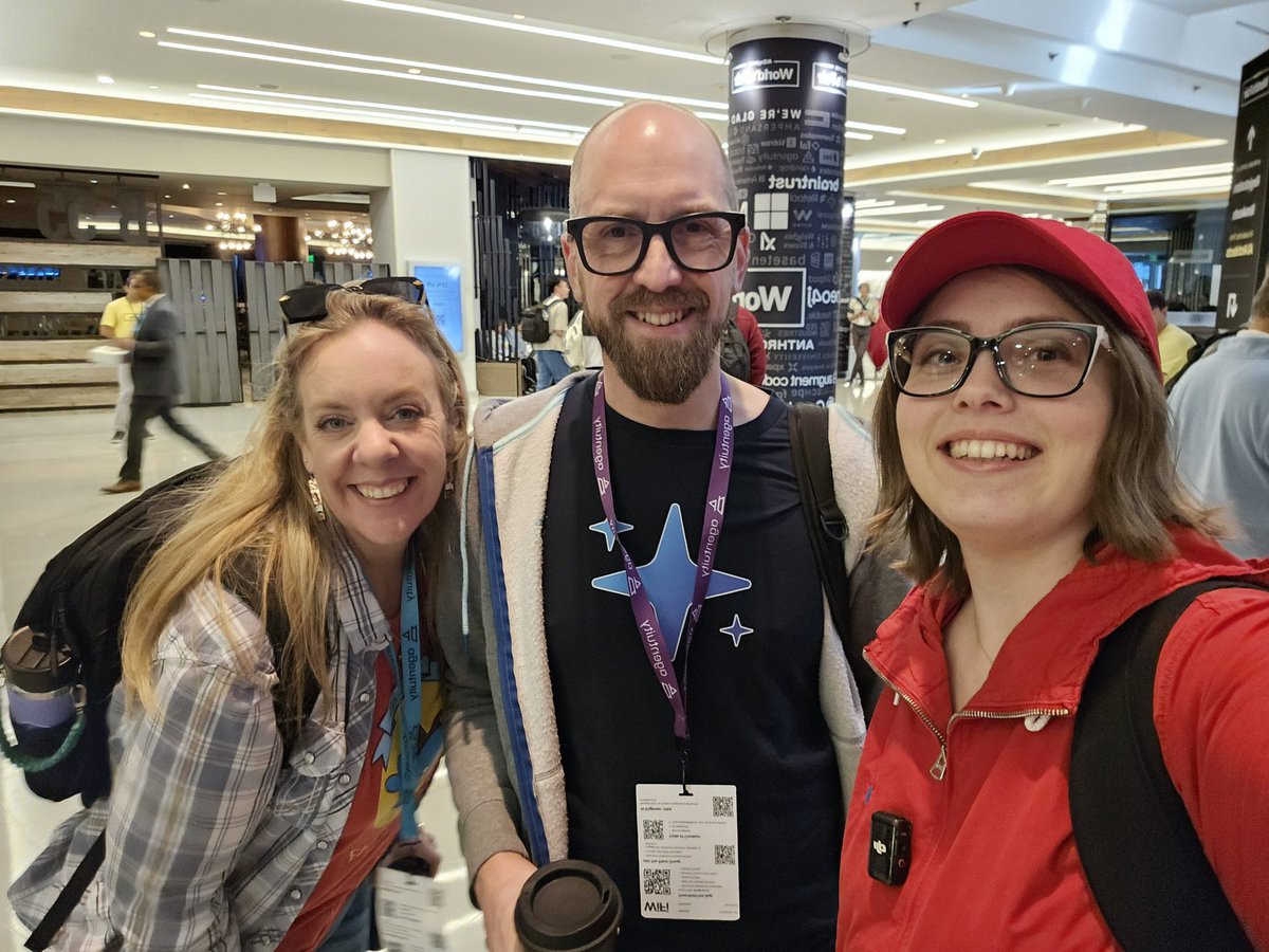 Lena Hall 🇺🇦 (@lenadroid) on Twitter photo Excellent start to <a href="/aiDotEngineer/">AI Engineer</a> so far. Great conversations and hallway track. Meeting old friends and new.
If you see me, say hi! 👋
If you have a really cool tech to show, ping me!
#AIEngineer
<a href="/mikegchambers/">Mike G Chambers</a> <a href="/_sumand/">Suman Debnath 🐍 ☁️</a> <a href="/darkosubotica/">Darko Mesaroš 💙 💛 🇪🇺</a> <a href="/Julie_Gund/">Just Jewels</a> <a href="/forrestbrazeal/">Forrest Brazeal</a> Excellent start to <a href="/aiDotEngineer/">AI Engineer</a> so far. Great conversations and hallway track. Meeting old friends and new.
If you see me, say hi! 👋
If you have a really cool tech to show, ping me!
#AIEngineer
<a href="/mikegchambers/">Mike G Chambers</a> <a href="/_sumand/">Suman Debnath 🐍 ☁️</a> <a href="/darkosubotica/">Darko Mesaroš 💙 💛 🇪🇺</a> <a href="/Julie_Gund/">Just Jewels</a> <a href="/forrestbrazeal/">Forrest Brazeal</a>