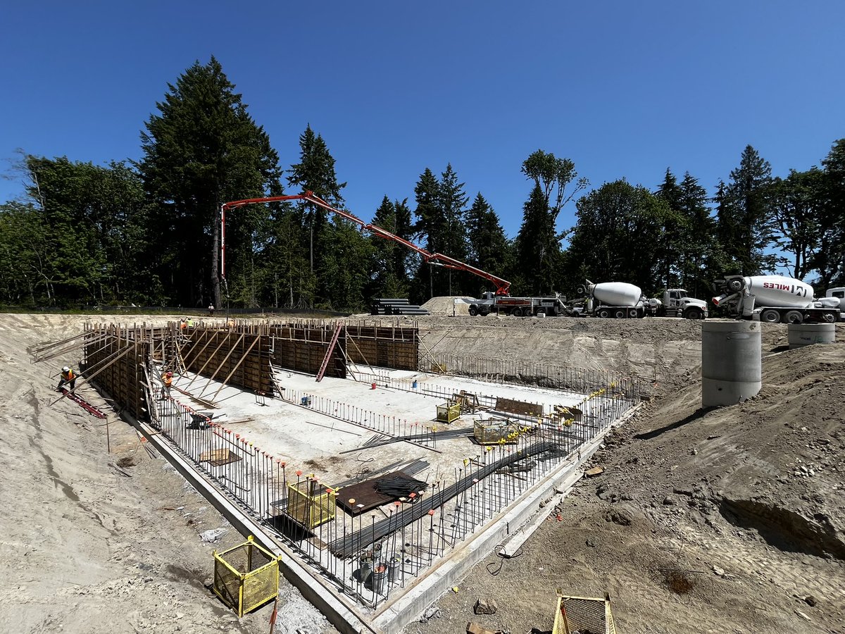 Progress continues on this concrete storm water vault project in Port Orchard, WA