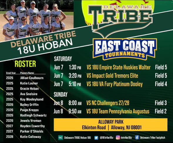 PaigeKrepps00 (@pkrepps00) on Twitter photo So excited for our first tournament of the year, can’t wait to get this summer season started! <a href="/DEtribe18u/">Delaware Tribe 18U</a> So excited for our first tournament of the year, can’t wait to get this summer season started! <a href="/DEtribe18u/">Delaware Tribe 18U</a>