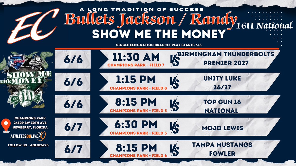 Kyndal France (@kyndalfrance27) on Twitter photo Look forward to playing in the Show Me The Money tournament this weekend in Newberry, Florida. Go EC Bullets! <a href="/ECB_Jackson/">@ECB_Jackson</a> Look forward to playing in the Show Me The Money tournament this weekend in Newberry, Florida. Go EC Bullets! <a href="/ECB_Jackson/">@ECB_Jackson</a>