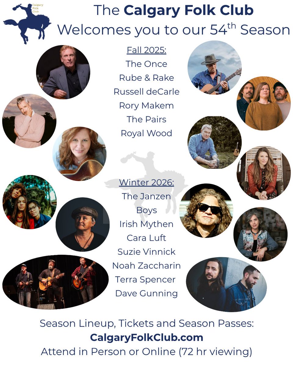 🎶 Season Passes Are Here! 🎶
Love folk music? Want the best seats, best value, and a season full of soul-stirring sounds?
Join the Calgary Folk Club for a season of live Friday night shows that feel like coming home.
👉 Learn more: calgaryfolkclub.com
#Calgaryfolkclub