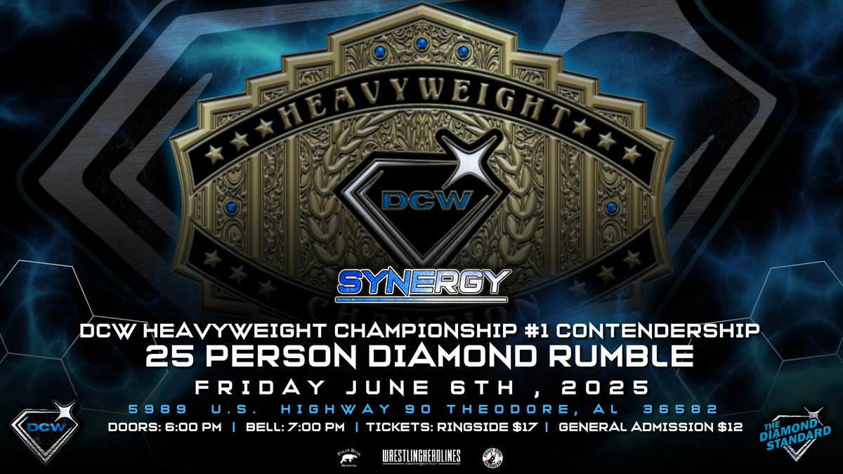 The Diamond Rumble returns THIS FRIDAY! Who will walk out as #1 Contender for the DCW Heavyweight Championship?

Get your tickets NOW!

⬇️ VIP Tables ⬇️
square.link/u/ePwXVbg0

⬇️ Ringside Tickets ⬇️
checkout.square.site/merchant/MLFJ0…