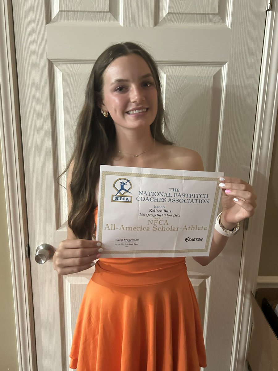 Kei Burt (@keileenburt) on Twitter photo Today, I received the Easton/NFCA All America Scholar-Athlete Award, recognizing my achievements in the classroom and on the field. I’m grateful to my high school coaches for their support and encouragement in helping me excel in all areas.
<a href="/BSHS_WildcatSB/">BSHS Wildcat Softball🥎</a>
<a href="/BSSDnews/">Blue Springs Schools</a> Today, I received the Easton/NFCA All America Scholar-Athlete Award, recognizing my achievements in the classroom and on the field. I’m grateful to my high school coaches for their support and encouragement in helping me excel in all areas.
<a href="/BSHS_WildcatSB/">BSHS Wildcat Softball🥎</a>
<a href="/BSSDnews/">Blue Springs Schools</a>