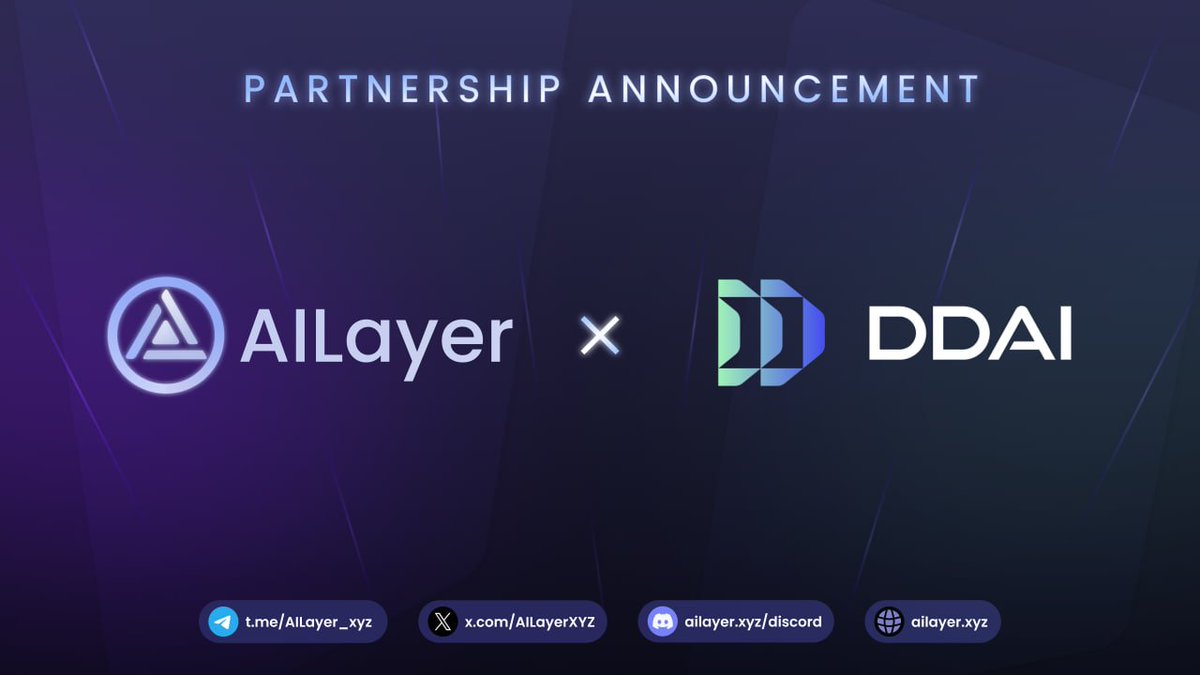 AILayer (@ailayerxyz) on Twitter photo 🤝 #AILayer is thrilled to announce a partnership with <a href="/DDAI_Network/">DDAI Network</a>!
DDAI is pioneering a new era of AI assistants - decentralized, emotionally aware, and built for the real world. By fusing natural language processing, sentiment analysis, and omnichannel communication into a 🤝 #AILayer is thrilled to announce a partnership with <a href="/DDAI_Network/">DDAI Network</a>!
DDAI is pioneering a new era of AI assistants - decentralized, emotionally aware, and built for the real world. By fusing natural language processing, sentiment analysis, and omnichannel communication into a