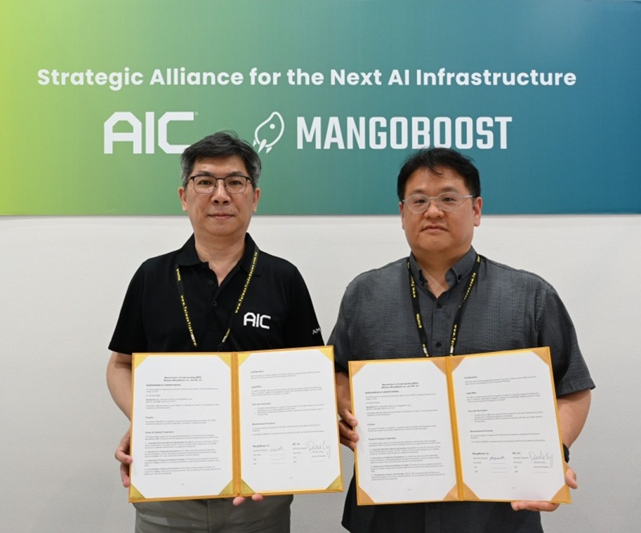 MangoBoost has signed an MoU with AIC to co-explore DPU-powered server &amp; storage innovation. 

Together, we aim to deliver scalable, AI-ready infrastructure for the enterprise market.

Efficiency meets performance.

Read more: shorturl.at/ms7gu

#DPU #Storage #Server