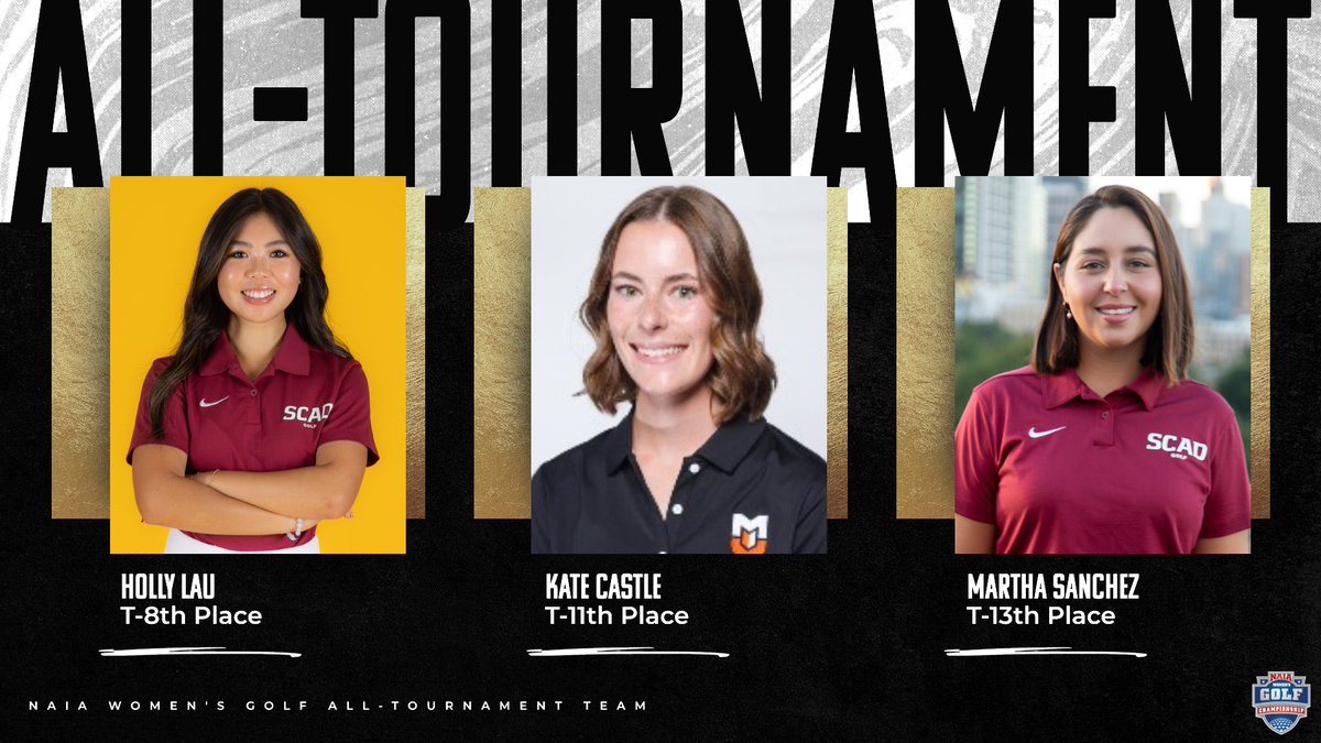 AAC Sports (@aacsports) on Twitter photo โณ๏ธ NATIONALS RECAP
<a href="/SCADAtlGolf/">SCAD Atlanta Golf</a> and <a href="/MilliganBuffs/">Milligan University Athletics</a> post Top 10 finishes, while 3 land on the #NAIAWGolf All-Tournament Team
โก๏ธ bit.ly/458T7EO
#AACWGOLF | #ProudToBeAAC | #TheRightWayToPlay โณ๏ธ NATIONALS RECAP
<a href="/SCADAtlGolf/">SCAD Atlanta Golf</a> and <a href="/MilliganBuffs/">Milligan University Athletics</a> post Top 10 finishes, while 3 land on the #NAIAWGolf All-Tournament Team
โก๏ธ bit.ly/458T7EO
#AACWGOLF | #ProudToBeAAC | #TheRightWayToPlay