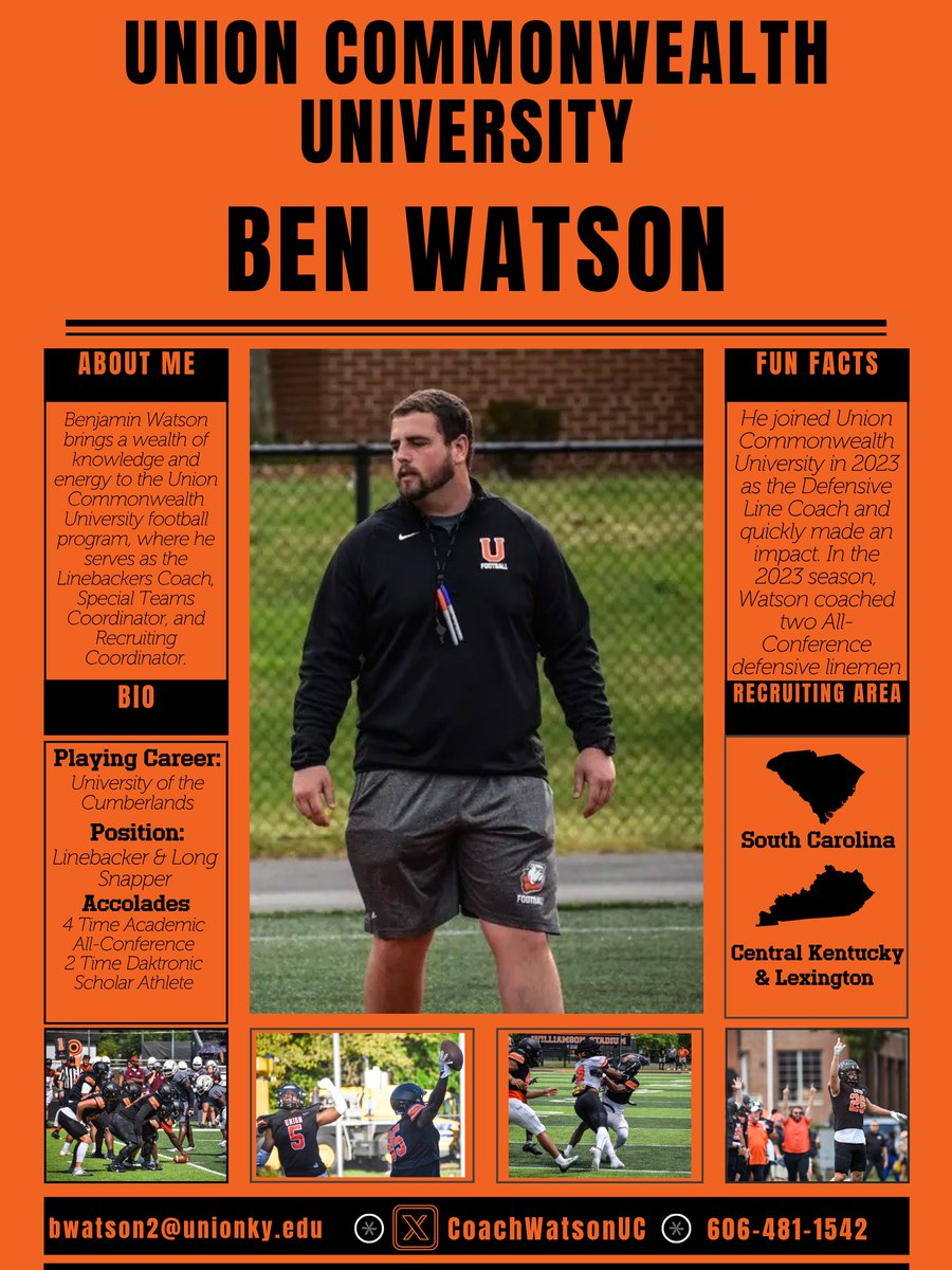 UnionBulldogFB's tweet image. Look out for Coach Watson in South Carolina, Central Kentucky, and Lexington areas!

#DogCheck|#RightWayToPlay