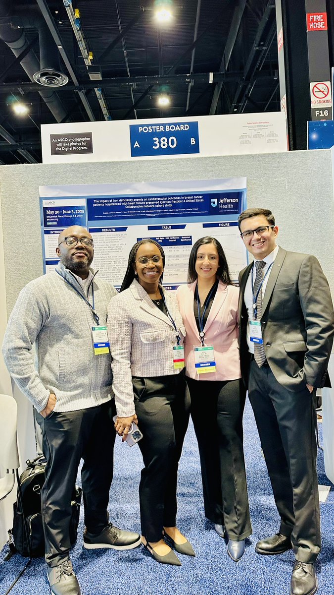 Arshi_Syal's tweet image. Had an amazing time presenting my poster and attending ASCO, 25! My last one as a resident. Can’t wait to be back next year as a fellow & a shoutout to my amazing soon to be co-fellows! @yajur_arya @Meddoc77 @NityaBatra3
#ASCO25 #MedTwitter
@ElvisObomanu