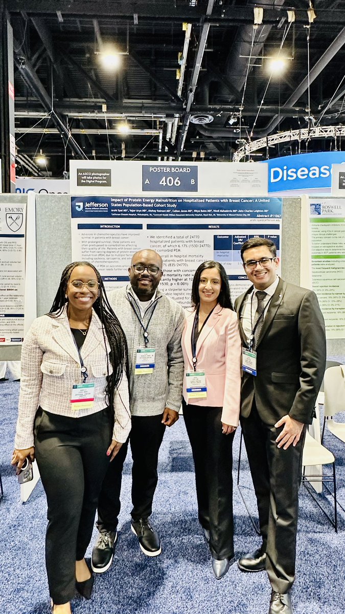 Arshi_Syal's tweet image. Had an amazing time presenting my poster and attending ASCO, 25! My last one as a resident. Can’t wait to be back next year as a fellow & a shoutout to my amazing soon to be co-fellows! @yajur_arya @Meddoc77 @NityaBatra3
#ASCO25 #MedTwitter
@ElvisObomanu
