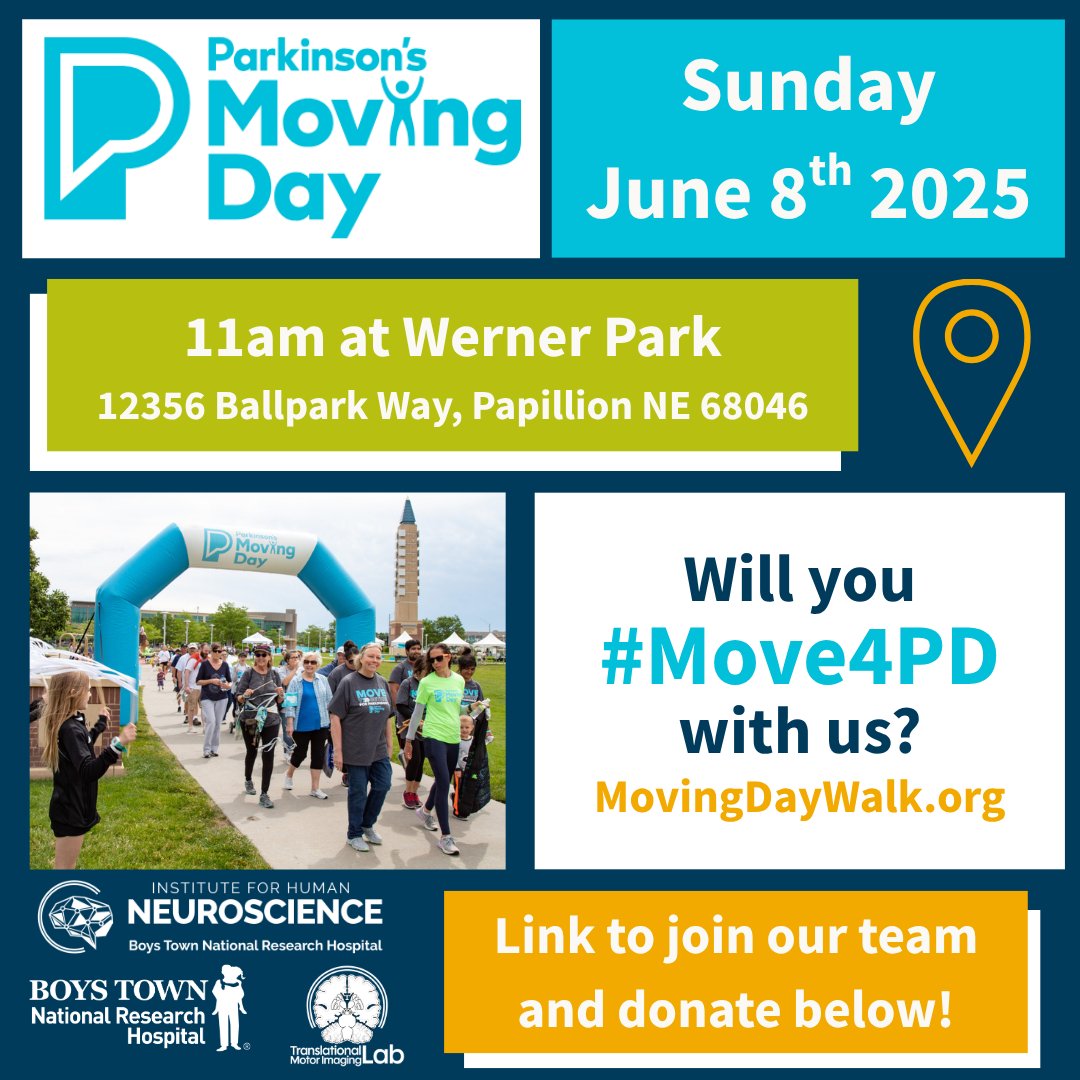 Join our team or donate here: www3.parkinson.org/goto/BoysTown

#Move4PD #MovingDayWalk #Together4PD #instituteforhumanneuroscience
