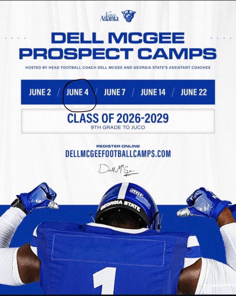 Excited to compete at the Georgia State prospect camp tomorrow! Let’s work and thank you for the invite coach ! <a href="/quonmarshall16/">Quon</a>