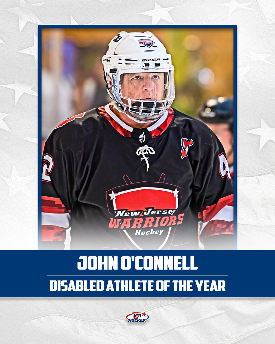 John O’Connell doesn’t let physical limitations keep him from the game he loves.

The U.S. Air Force veteran has been named USA Hockey’s Disabled Athlete of the Year for his powerful impact on the blind and Warrior hockey communities.

Annual Awards Story: bit.ly/4jx3mGm
