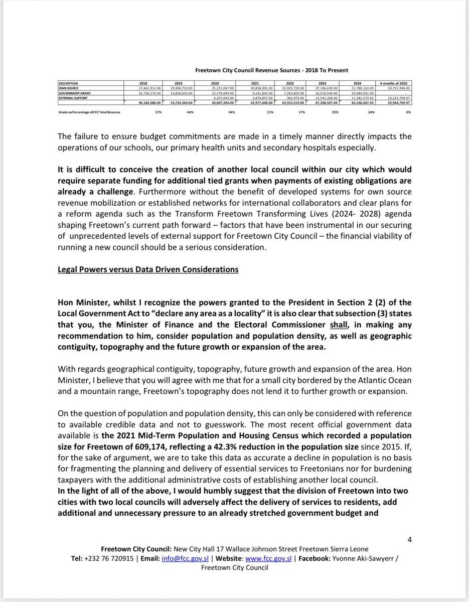 yakisawyerr's tweet image. Open letter to the Minister of Local Government re the proposed division of #Freetown into two cities with two local councils #SaveFreetown